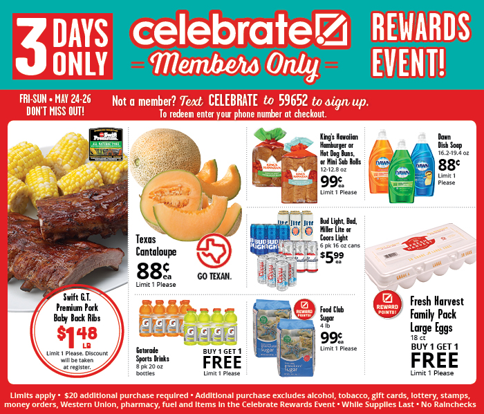 Celebrate Rewards Event Brookshire Brothers