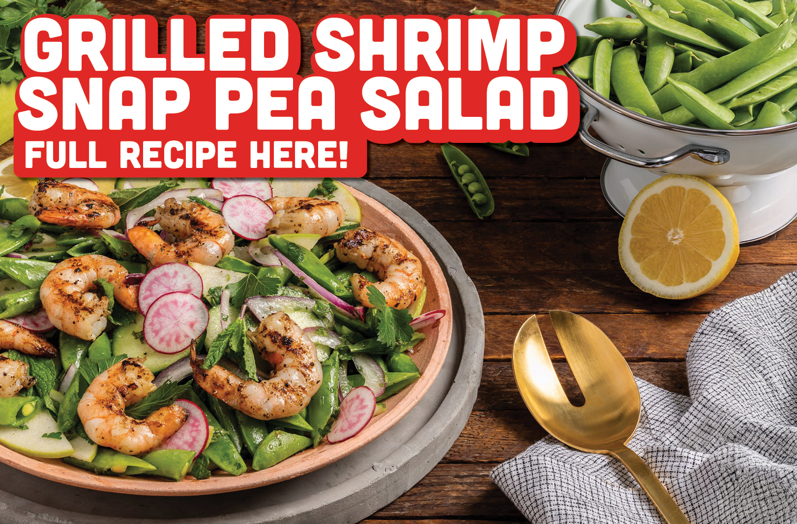 Grilled Shrimp Snap Pea Salad 