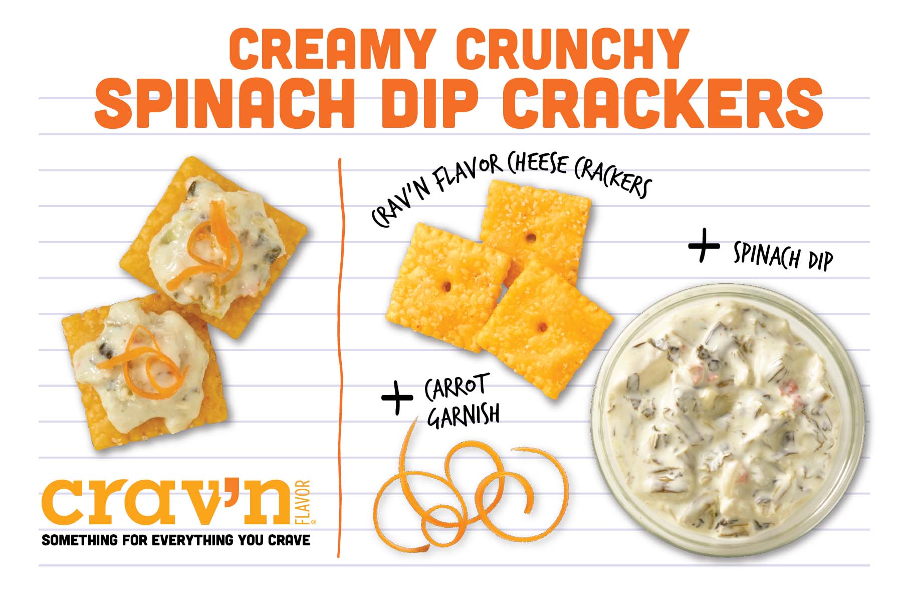 Creamy Crunchy Spinach Dip Crackers