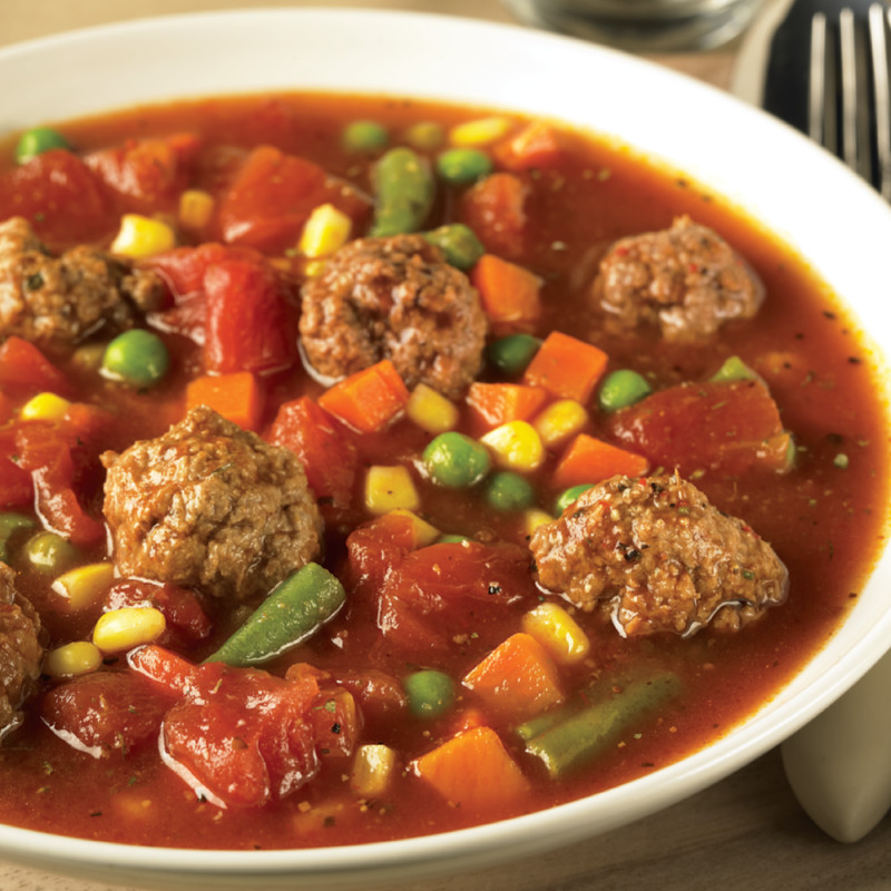 Mini Meatball and Vegetable Soup