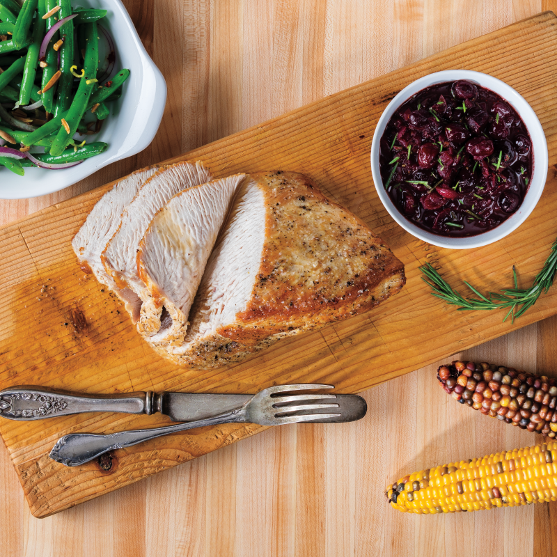 Turkey Breast with Balsamic-Cranberry Sauce