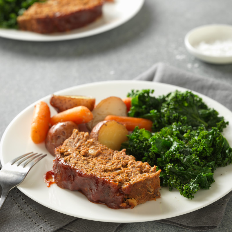 Slow-cooker Beef Meatloaf and Vegetables