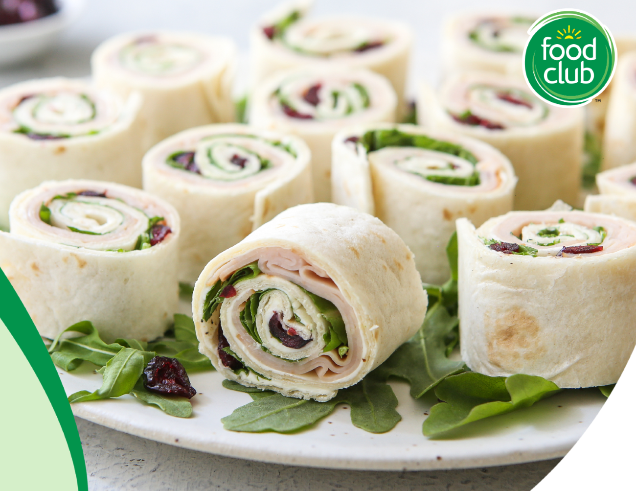 Turkey Cranberry Pinwheels