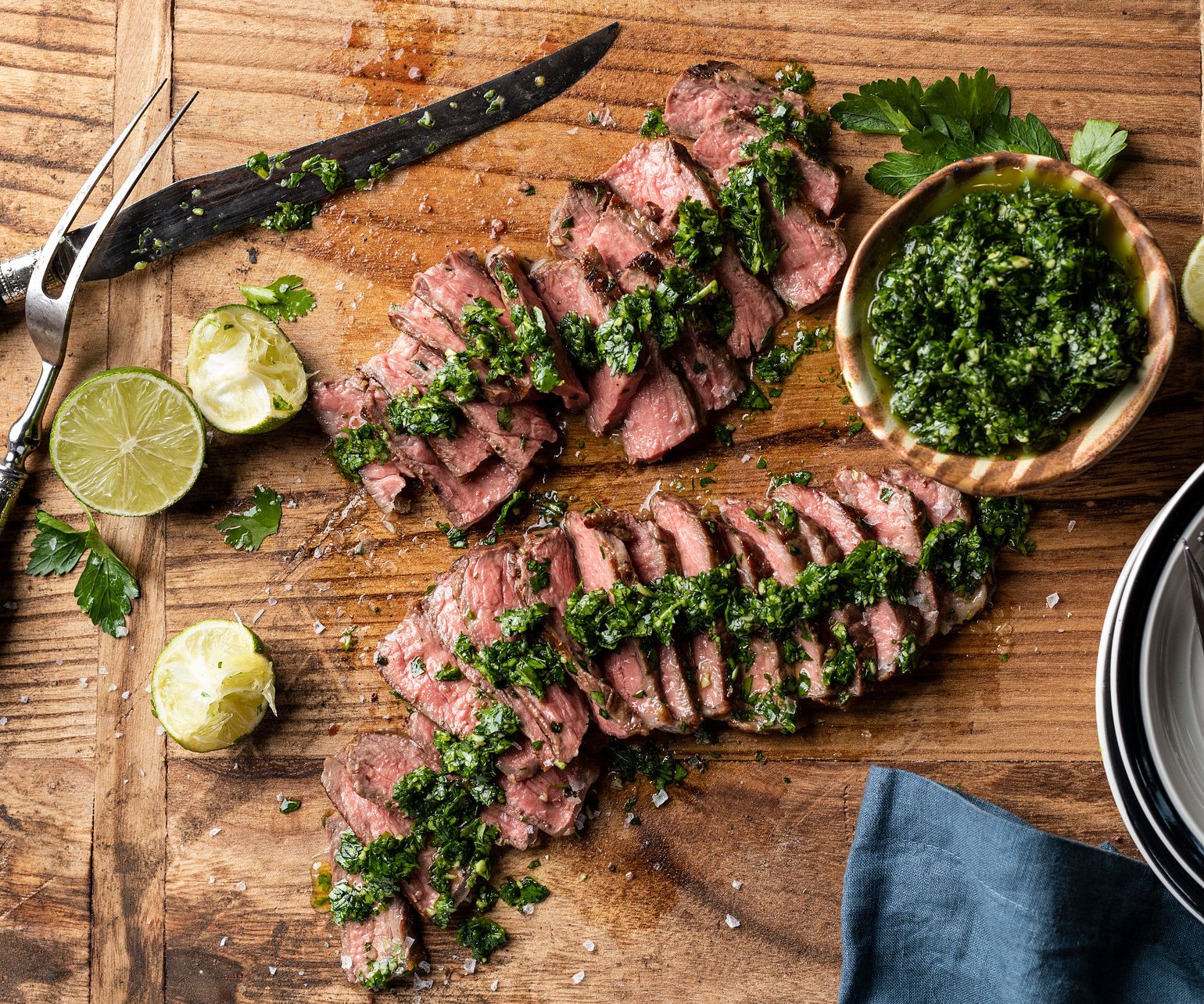 Chimichurri-Marinated Strip Filets